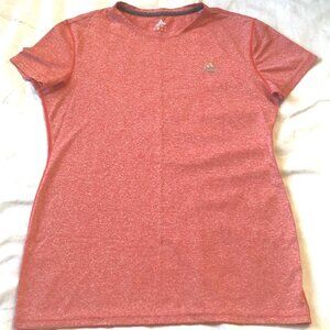 Adidas Women’s Climalite Heathered orange Athletic Short Sleeve Tee Shirt Large